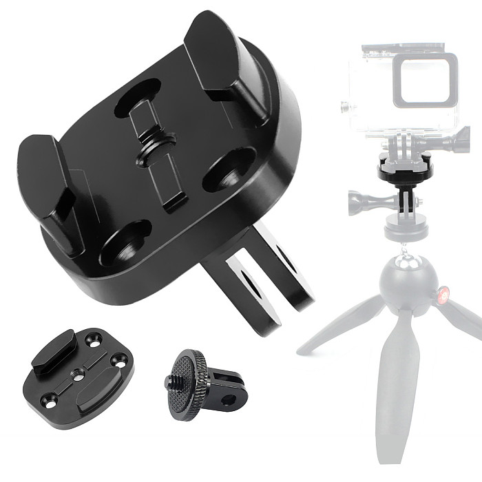 1/4”Screw Hole Aluminum Quick Release Tripod Mount Buckle Base Sports Camera Interface Adapter for DJI OSMO 360 Gopro Hero 13 9 8 7 6 5 4