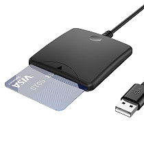 Portable USB 2.0 Smart Card Reader for IC/ID/SIM ATM Bank Card SIM Card Cloner Connector for Windows 7 8 10 Linux for PC Laptop