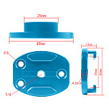 1/4”Screw Hole Aluminum Quick Release Tripod Mount Buckle Base Sports Camera Interface Adapter for Gopro Hero 13 9 8 7 6 5 4