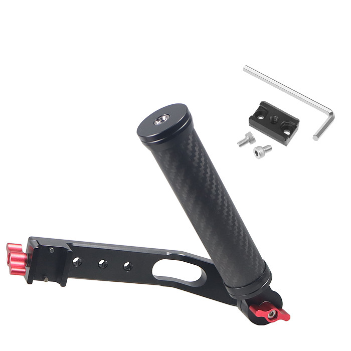 Carbon Fiber Gimbals Side Handle Sling Grip Chute Clamp Gear Lock Mount for DJI Ronin RS4 RS3 RS2 Pro Mini Stabilizer L Bracket
