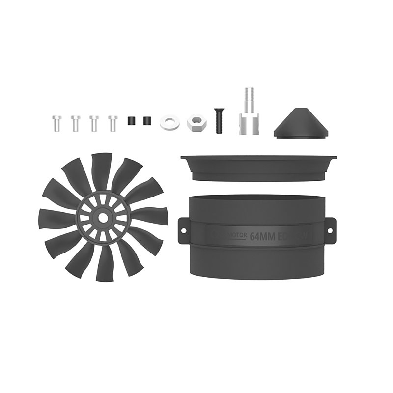 64 Bypass 12 Blade Fan Positive and Negative Paddle Remote Control Aircraft Brushless Motor Violent Fan
