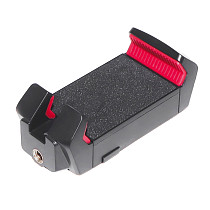 Adjustable Phone Holder Vlog Phone Clip with 1/4 Screw Hole Cold Shoe Mount for 6.5-23cm Smartphone for Tripod LED Light Mic