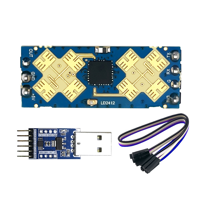 HI-LINK LD2412 24G Human Presence Sensing Ra·dar Module Wide Angle + Long Range Millimeter Wave Sensor 0.75-9m