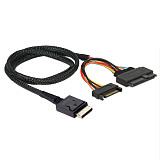 PCIE for Oculink SFF 8611 4I to U.2 SAS SFF 8639 High-speed Cable with SATA 15P Power Server Cable