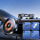 Magnetic Car Wireless Charger Stand Magnet Car Mount Fast Charging Station Phone Holder Bracket For iPhone 15 14 13 12 Pro Max