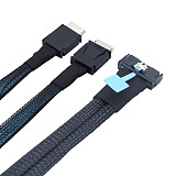 Gen5 MCIO 8X 8I 74P to Dual Oculink SFF-8611 4I Adapter Cable for Server High Speed Data Transfer Cable