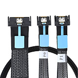 GEN5 Slimline MCIO 8i 5.0 SFF-8654 8I to 2x MCIO SFF-8654 4I Cable