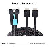 Gen5 MCIO 8X 8I 74P to Dual Oculink SFF-8611 4I Adapter Cable for Server High Speed Data Transfer Cable