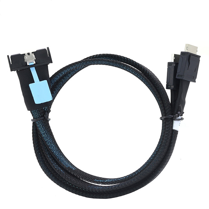 Gen5 MCIO 8X 8I 74P to Dual Oculink SFF-8611 4I Adapter Cable for Server High Speed Data Transfer Cable