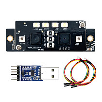 FM888 Infrared + Visible Light 3D Binocular Camera Face Recognition USB Module for Live Detection Visualisation Smart Door Lock