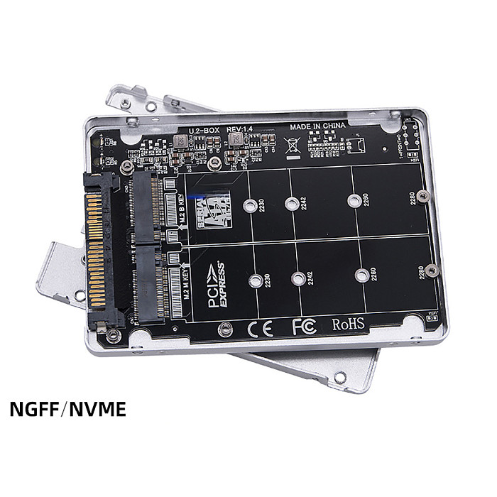 PCIE3.0 NVME NGFF to U.2 adapter card SFF8639 all aluminum U2 external hard drive box solid-state M.2 MCA2824