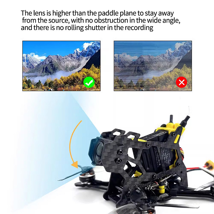 DarwinFPV TinyApe 2.5 Inch 108mm Wheelbase Quadcopter 3K Carbon Fiber Frame Kit Suit for 1002-1305 Brushless Motor Spare Parts