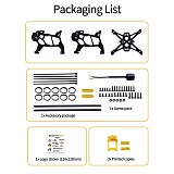 DarwinFPV TinyApe 2.5 Inch 108mm Wheelbase Quadcopter 3K Carbon Fiber Frame Kit Suit for 1002-1305 Brushless Motor Spare Parts