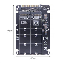 PCIE3.0 NVME NGFF to U.2 adapter card SFF8639 all aluminum U2 external hard drive box solid-state M.2 MCA2824