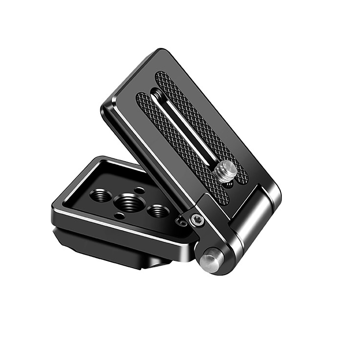 Folding Camera L Plate Holder with 38mm Arca Quick Release Plate for DSLR Camera Tripod Gimbal Horizontal and Vertical Bracket