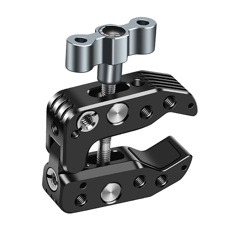 Super Crab Clamp 10-60mm Clamp Range Clip for DSLR Camera Vlog Video Recording Magic Arm Tripod Leg with 1/4'' 3/8'' Screw Hole