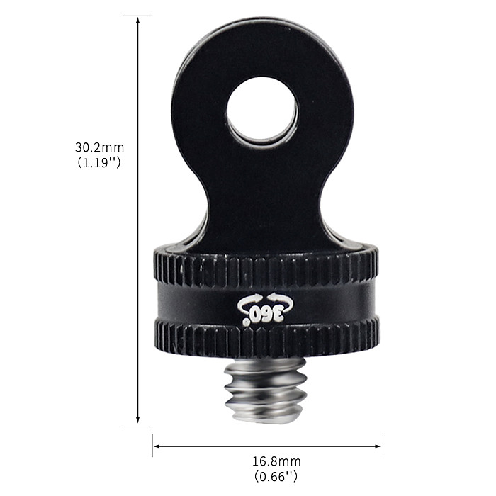 XINTE Mini Damping Rotating 2 Card Head to 1/4-20 Adapter 5.5mm depth for GOPRO3/GOPRO13 Card for POCKET3/POCKET4/FIMI PALM 2/Insta360 x4/X3/x2