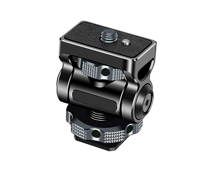 DSLR Camera Monitor Mount 360° Swivel and 180° Tilt Adjustable Monitor Holder with Cold Shoe Mount 1/4 Arri for Nikon Canon Sony