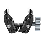 Super Crab Clamp 10-60mm Clamp Range Clip for DSLR Camera Vlog Video Recording Magic Arm Tripod Leg with 1/4'' 3/8'' Screw Hole