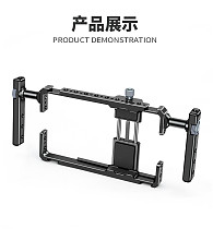 Phone Cage Video Rig Dual Handle for iPhone Android Cellphone Video Stabilizer Handheld Tripod Mount Hand Grip Filmmaking Vlog