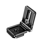 Folding Camera L Plate Holder with 38mm Arca Quick Release Plate for DSLR Camera Tripod Gimbal Horizontal and Vertical Bracket