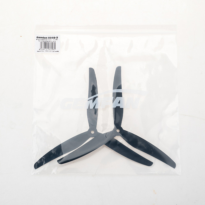 Gemfan Cinelifter 8046 8X4.6X3 3 Paddle Glass Fiber Nylon Propeller for FPV Freestyle X-Class Cinelifter Drones