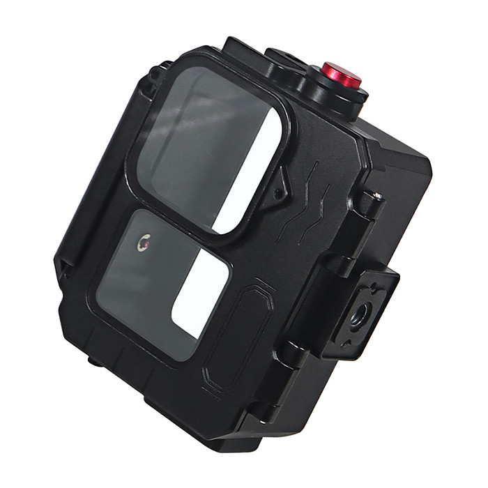 For GoPro Hero13 12 11 10 9 80M Waterproof Housing Aluminum Alloy Protective Cage Sport Camera Diving Case with Cold Shoe Mount