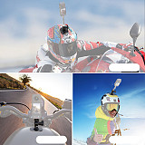 Flexible Adhesive Helmet Mount Soft Flat Curved Base 180° Rotation Action Camera Holder for Gopro Hero 12 11 10 9 for Insta360