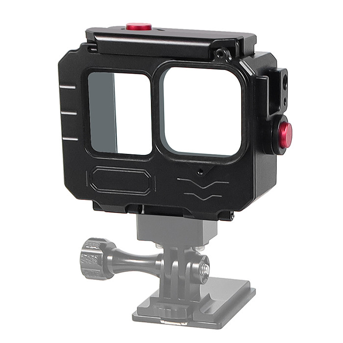 For GoPro Hero13 12 11 10 9 80M Waterproof Housing Aluminum Alloy Protective Cage Sport Camera Diving Case with Cold Shoe Mount