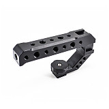Universal Camera Top Handle Silicone Handgrip with Cold Shoe Mount 3/8 Arri Locating Screw for Canon Sony DSLR Camera Cage Rig