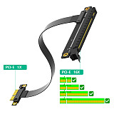 PCI-E PCI Express 3.0 1X to 16X Extension Cable PCIe 3.0 Gen3 8Gbps High Speed Flexible Cable for 1U/2U Chassis Adapter Cable