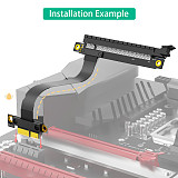 PCI-E PCI Express 3.0 1X to 16X Extension Cable PCIe 3.0 Gen3 8Gbps High Speed Flexible Cable for 1U/2U Chassis Adapter Cable