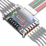 ATX 24Pin Power Supply Breakout Board and Acrylic Case Kit with 3.3V 5V 12V Output Voltage and 12 ports USB, 3A Maximum Output