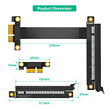 PCI-E PCI Express 3.0 1X to 16X Extension Cable PCIe 3.0 Gen3 8Gbps High Speed Flexible Cable for 1U/2U Chassis Adapter Cable