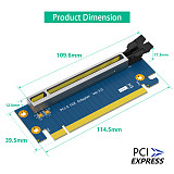 PCI-Express 3.0 16x Riser Card PCIe3.0 16X 90 Degree Right Angle High Speed Adapter Card For 2U Server for Full-sized PCI-E Card