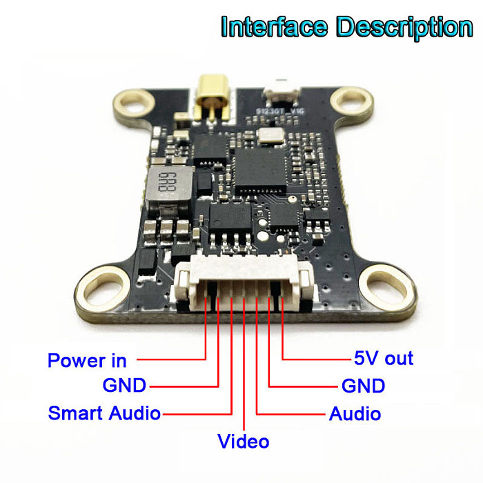 1W6 4.9G-5.8GHZ 48CH 1600mW 1.6W Adjustable FPV VTX 7-32V Transmitter for RC FPV Drone Long Range Frame Quadcopter