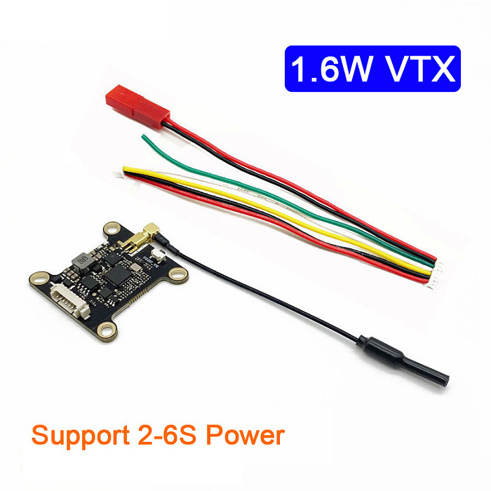 1W6 4.9G-5.8GHZ 48CH 1600mW 1.6W Adjustable FPV VTX 7-32V Transmitter for RC FPV Drone Long Range Frame Quadcopter