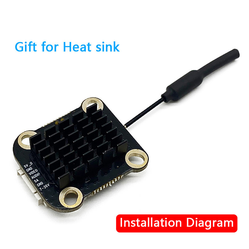 5.8G 1W VTX 48CH VTX Transmission Input Voltage 7-26V Transmission Power 0/100/200/400/1000mW IPEX4 Antenna