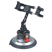 4 inch Vacuum Suction Cup Powerful Heavy-Duty Strong Sucker with 1/4  3/8  ARRI Holes Quick Release for Car Photography 20Kg