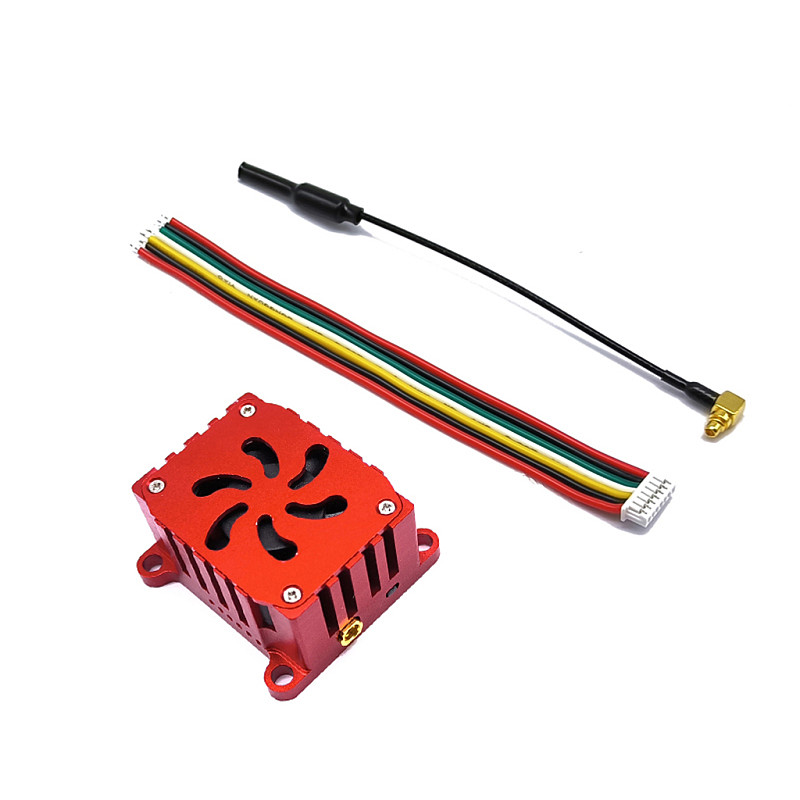 Long Range 5.8Ghz 1600mW VTX with Fan 0/200/500/800/1600mW 1.6W VTX Video Transmitter Cooling Fan with CNC shell For RC FPV Dron