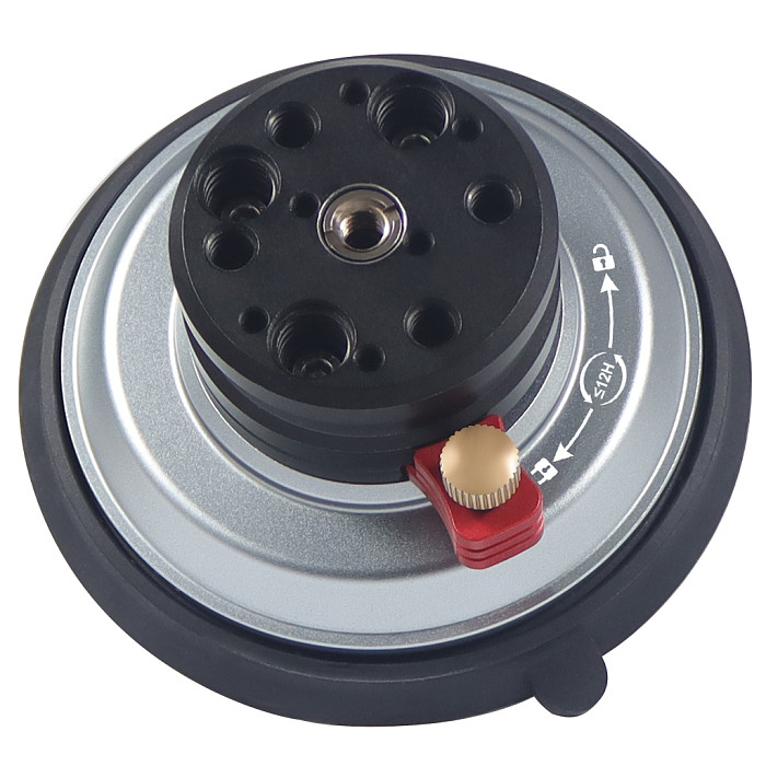 4 inch Vacuum Suction Cup Powerful Heavy-Duty Strong Sucker with 1/4  3/8  ARRI Holes Quick Release for Car Photography 20Kg