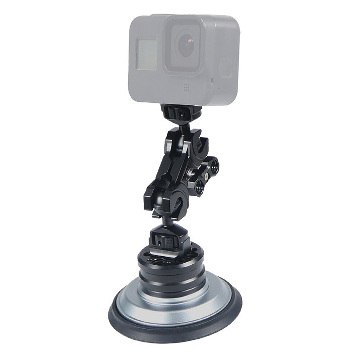 4 inch Vacuum Suction Cup Powerful Heavy-Duty Strong Sucker with 1/4  3/8  ARRI Holes Quick Release for Car Photography 20Kg