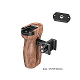 NATO Side Handle Handgrip Universal Camera Cage Wooden Handle with Cold Shoe Mount for Sony Canon Nikon DSLR Camera Accessories