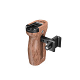 NATO Side Handle Handgrip Universal Camera Cage Wooden Handle with Cold Shoe Mount for Sony Canon Nikon DSLR Camera Accessories