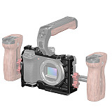 Camera Cage Stabilizer Rig with Cold Shoe Mount 1/4  & 3/8  Threads for Sony A6000/A6300/A6400/A6500 Cameras Protection Frame