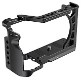 Camera Cage Stabilizer Rig with Cold Shoe Mount 1/4  & 3/8  Threads for Sony A6000/A6300/A6400/A6500 Cameras Protection Frame