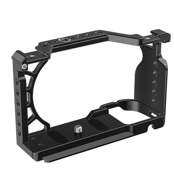 Camera Cage Stabilizer Rig with Cold Shoe Mount 1/4  & 3/8  Threads for Sony A6000/A6300/A6400/A6500 Cameras Protection Frame
