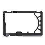 Camera Cage Stabilizer Rig with Cold Shoe Mount 1/4  & 3/8  Threads for Sony A6000/A6300/A6400/A6500 Cameras Protection Frame