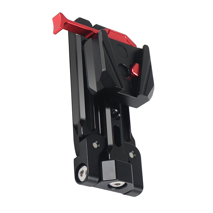 Mini V Lock Mount Adapter Quick Release Clamp Plate with 1/4 -20 Mounting Slots for DSLR Camera Battery Mounting / Disassemble