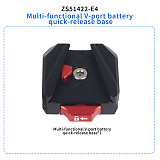 Mini V Lock Mount Adapter Quick Release Clamp Plate with 1/4 -20 Mounting Slots for DSLR Camera Battery Mounting / Disassemble